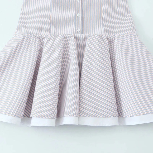 Zara Short Striped Spaghetti Strapped Dress Size XS - Picture 5 of 13